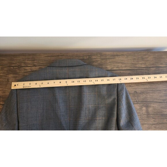 Mantoni Mens Blazer Sport Coat Charcoal Plaid  38R Super Fine Wool Jacket - Picture 12 of 13